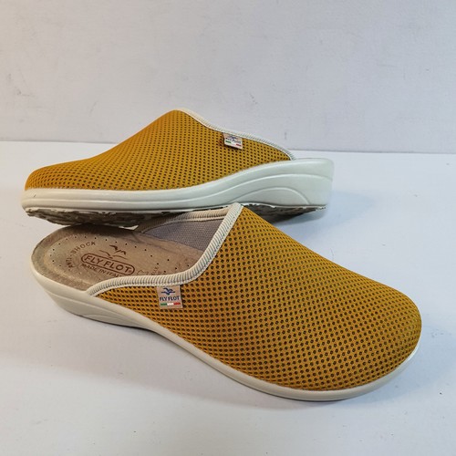 Flyflot ochre comfort mule - comfort,