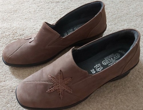 Fly flot brown nubuck - nubuck, leather