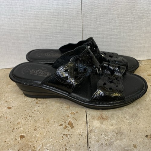 Fly flot black - black, leather