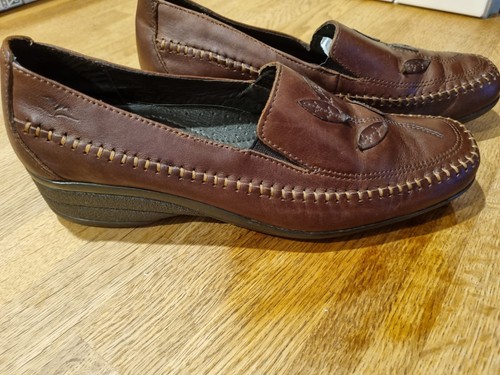 Flyflot brown leather flat - flyflot,