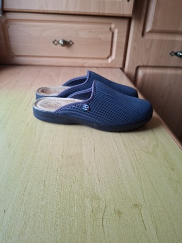 Fly flot mules blue slip - blue, on